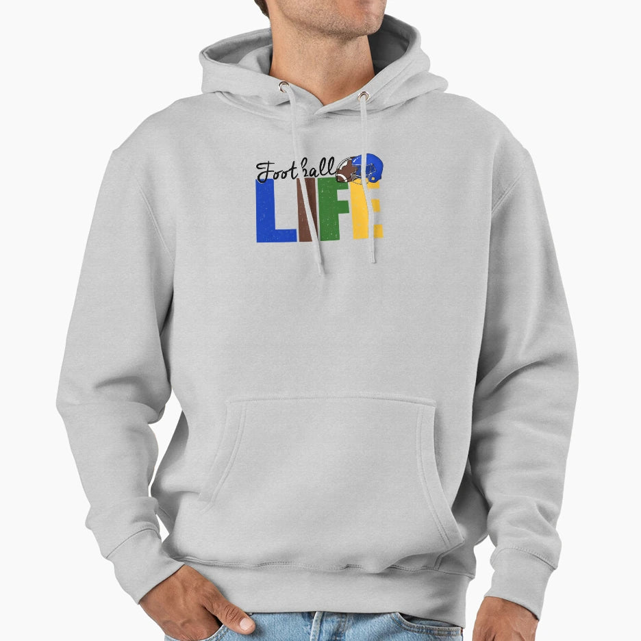 Football Life Hoodie - Graphic Print for Adults - T-Shirt, Sweatshirt, Hoodie