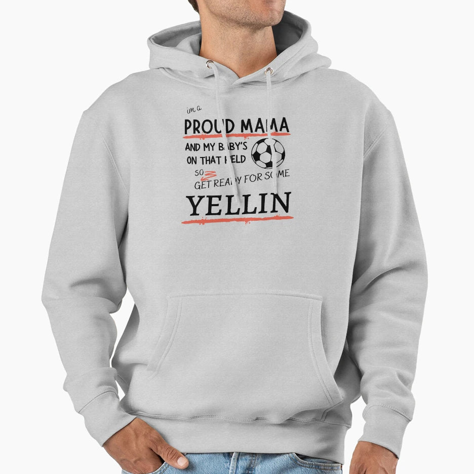 Proud Football Mama Hoodie - Custom Art Print Unisex - T-Shirt, Sweatshirt, Hoodie