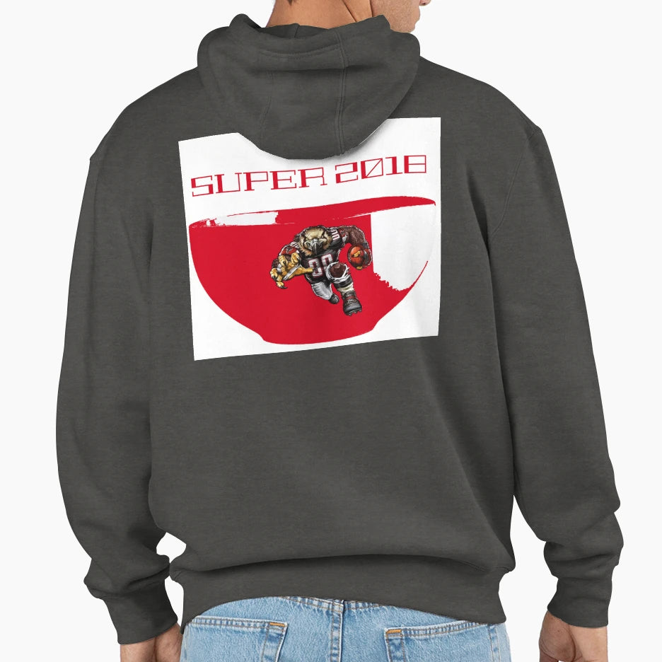 Super B O W L 2018 Falcons Drawing Hoodie - Minimalist Print Men Women - T-Shirt, Sweatshirt, Hoodie