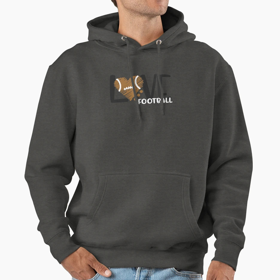 Love Football Hoodie - Aesthetic Graphic Unisex - T-Shirt, Sweatshirt, Hoodie