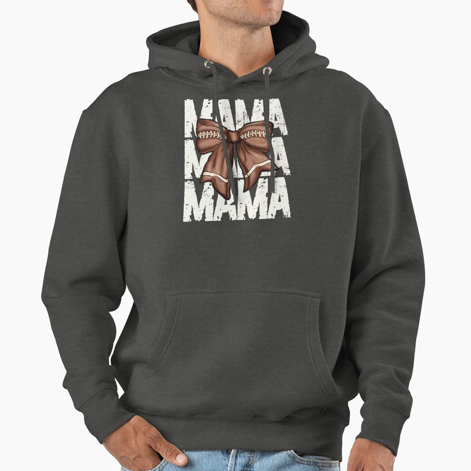 Coquette Football Mama Hoodie - Fun Novelty Design for Adults - T-Shirt, Sweatshirt, Hoodie