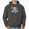 Soccer Papa Leopard Heart Funny T-Shirt - Novelty Apparel for Adults - T-Shirt, Sweatshirt, Hoodie