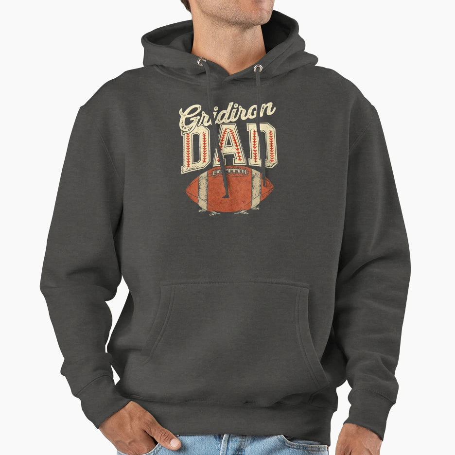 Football Dad Fathers Day Hoodie - Unique Graphic Unisex - T-Shirt, Sweatshirt, Hoodie