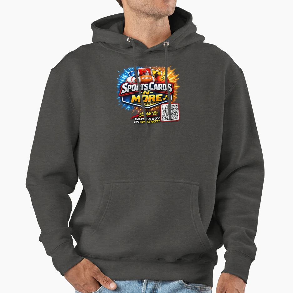 Sports Cards N More Logo W Qr Code Hoodie - Trendy Graphic Men Women - T-Shirt, Sweatshirt, Hoodie