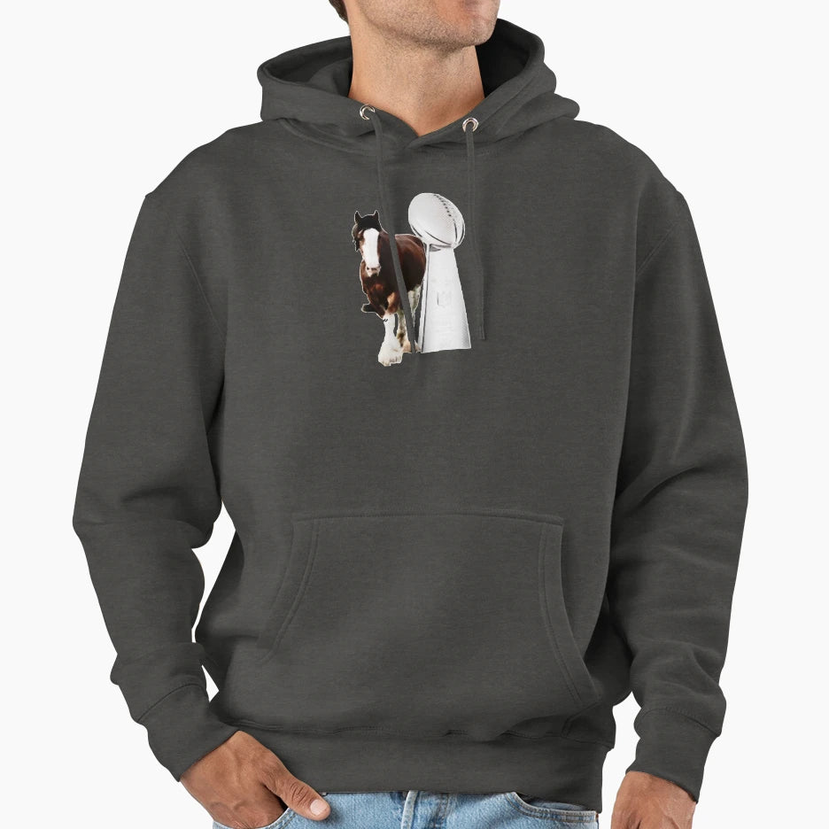 Super Bowl Clydesdale Hoodie - Unique Graphic Men Women - T-Shirt, Sweatshirt, Hoodie