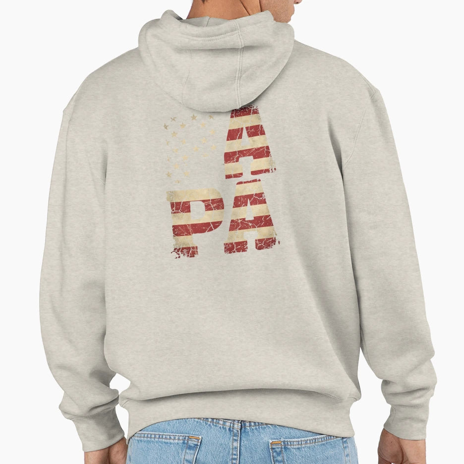 Papa Stacked Block Font 202606090000 Hoodie - Aesthetic Graphic Men Women - T-Shirt, Sweatshirt, Hoodie