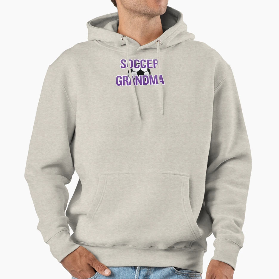 Soccer Grandma White Hoodie - Novelty Apparel Men Women - T-Shirt, Sweatshirt, Hoodie