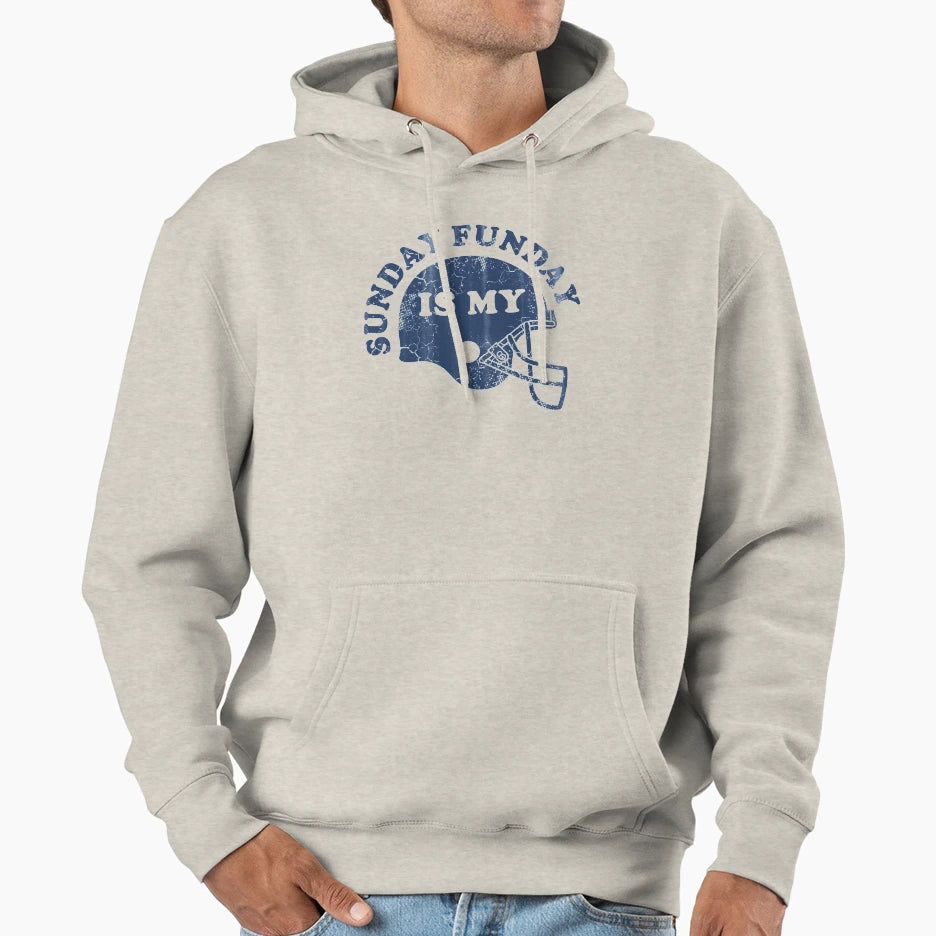 Sunday Is My Funday Football Hoodie - Minimalist Print for Adults - T-Shirt, Sweatshirt, Hoodie