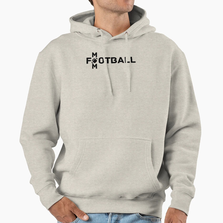 Football Mom Hoodie - Minimalist Print for Adults - T-Shirt, Sweatshirt, Hoodie