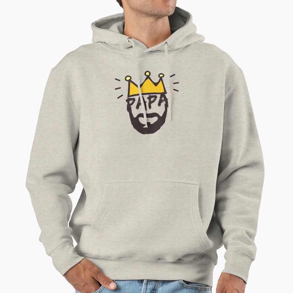 Happy Fathers Day Funny King Dad Hoodie - Fun Novelty Design Unisex - T-Shirt, Sweatshirt, Hoodie
