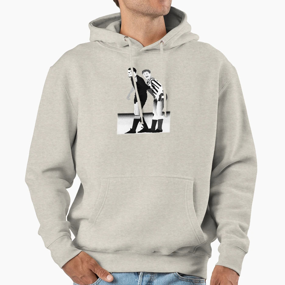 Gazza And Vinnie Jones Infamous Crotch Grab Hoodie - Novelty Apparel Unisex - T-Shirt, Sweatshirt, Hoodie