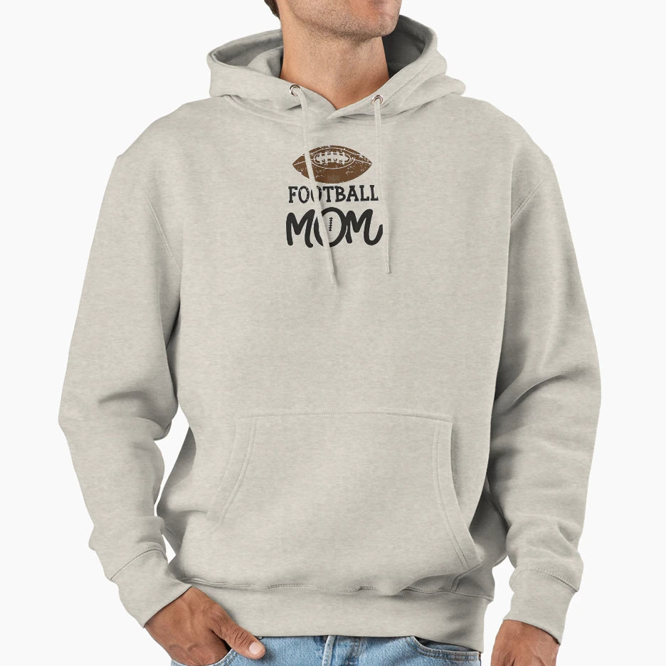 Football Mom Hoodie - Fun Novelty Design for Adults - T-Shirt, Sweatshirt, Hoodie