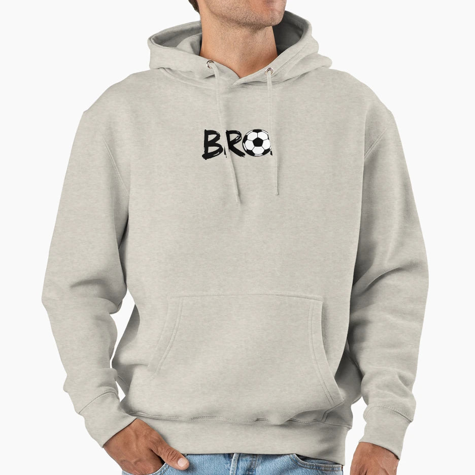 Bro Soccer Ball Minimal Sporty Hoodie - Casual Everyday Wear for Adults - T-Shirt, Sweatshirt, Hoodie