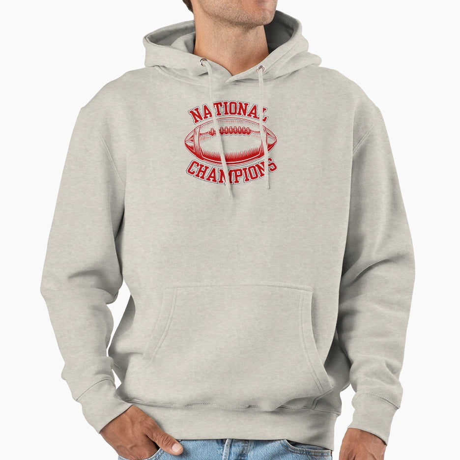 Football National Champions Hoodie - Graphic Print Men Women - T-Shirt, Sweatshirt, Hoodie