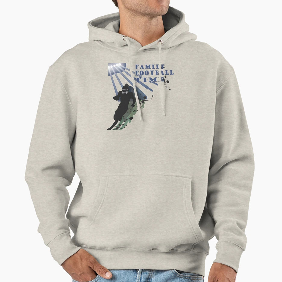 Family Football Time Football American Hoodie - Unique Graphic for Adults - T-Shirt, Sweatshirt, Hoodie
