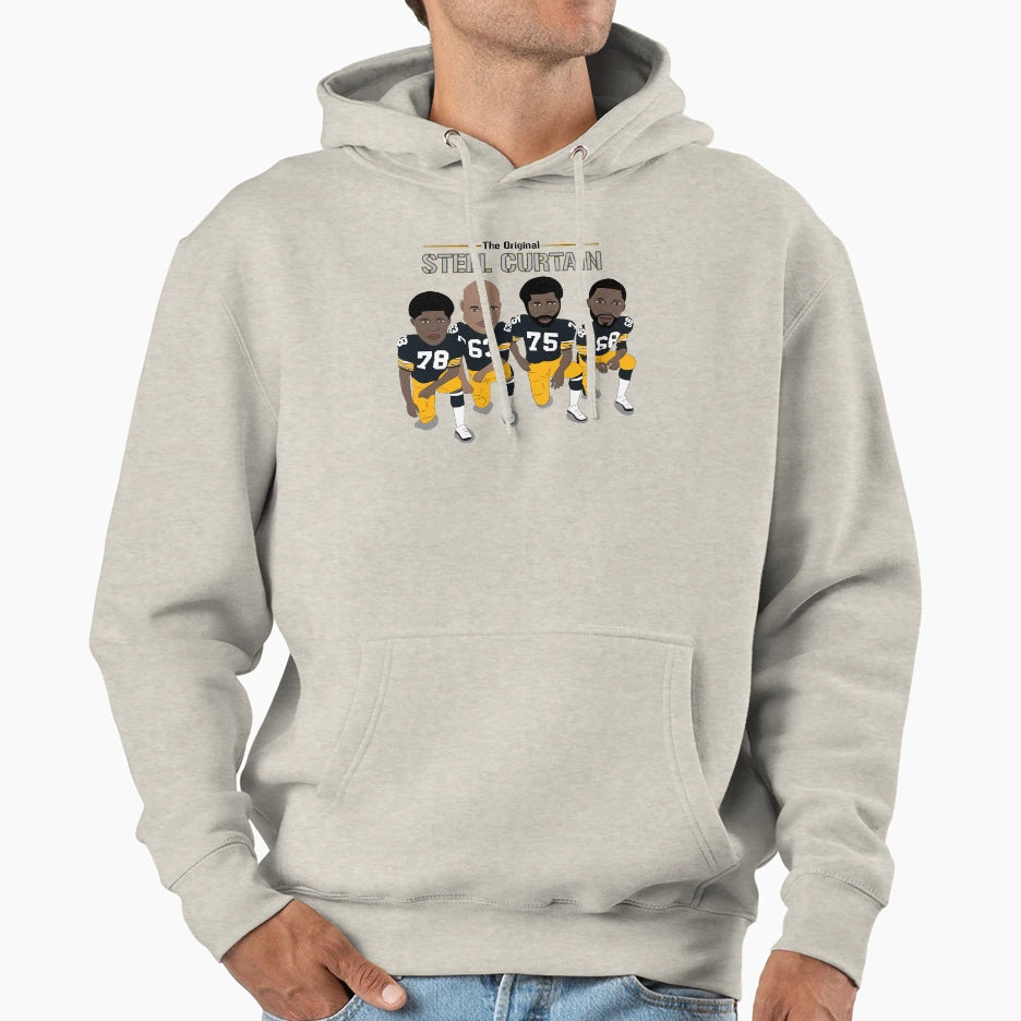 Steel Curtain Pittsburgh Steelers Hoodie - Graphic Print for Adults - T-Shirt, Sweatshirt, Hoodie