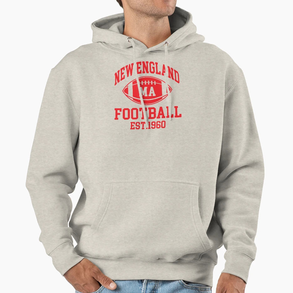 New England Football Massachusetts Hoodie - Trendy Graphic Men Women - T-Shirt, Sweatshirt, Hoodie