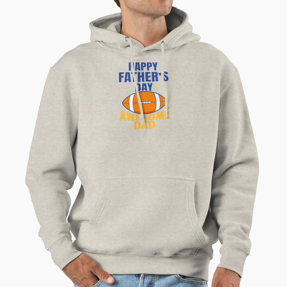 Awesome Football Dad Funny Fathers T-Shirt - Casual Everyday Wear Unisex - T-Shirt, Sweatshirt, Hoodie