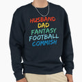 Husband Dad Fantasy Football Sweatshirt - Minimalist Print for Adults - T-Shirt, Sweatshirt, Hoodie