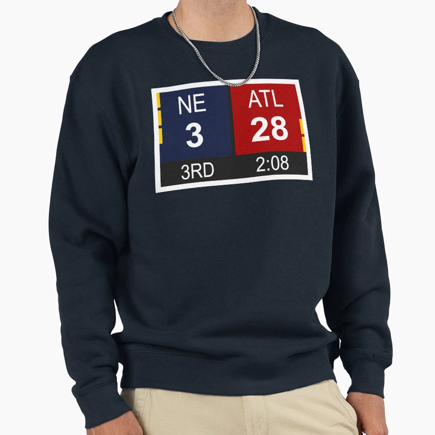 Ne 3 Vs Atl 28 Champions Comeback Sweatshirt - Novelty Apparel for Adults - T-Shirt, Sweatshirt, Hoodie
