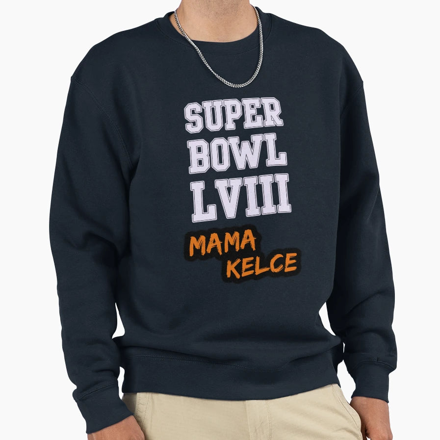 Super Bowl Lviii Mama Kelce Kylie Sweatshirt - Trendy Graphic for Adults - T-Shirt, Sweatshirt, Hoodie