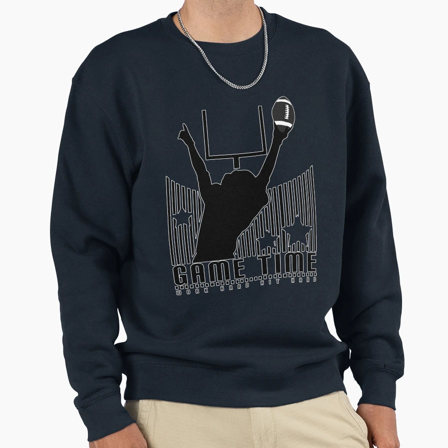 Game Time Football Green Sweatshirt - Trendy Graphic Men Women - T-Shirt, Sweatshirt, Hoodie