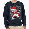 Dabbing Mrs Claus Soccer Football Ugly Sweatshirt - Novelty Apparel Unisex - T-Shirt, Sweatshirt, Hoodie