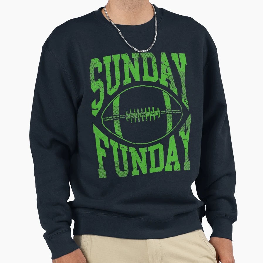 Sunday Funday Football Sweatshirt - Novelty Apparel Unisex - T-Shirt, Sweatshirt, Hoodie