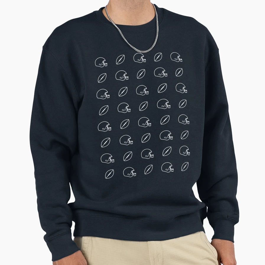 Football Pattern I Sweatshirt - Unique Graphic Men Women - T-Shirt, Sweatshirt, Hoodie