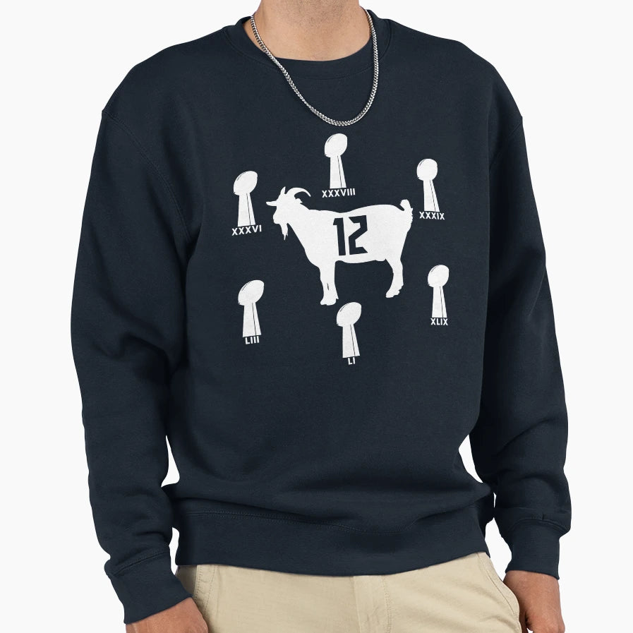 Goat New England Six Pack Sweatshirt - Casual Everyday Wear for Adults - T-Shirt, Sweatshirt, Hoodie