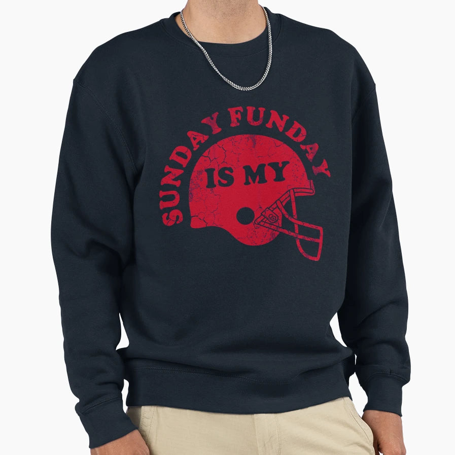 Sunday Is My Funday Football Sweatshirt - Unique Graphic Unisex - T-Shirt, Sweatshirt, Hoodie
