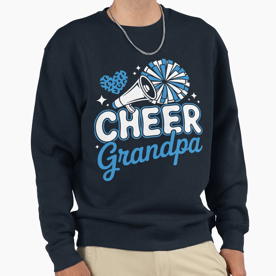 Cheer Grandpa Family Support Sport Sweatshirt - Graphic Print for Adults - T-Shirt, Sweatshirt, Hoodie