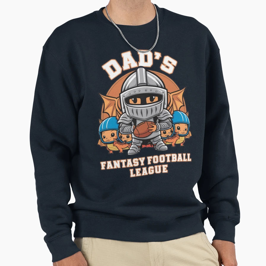 Dads Fantasy Football League Kawaii Sweatshirt - Graphic Print Unisex - T-Shirt, Sweatshirt, Hoodie
