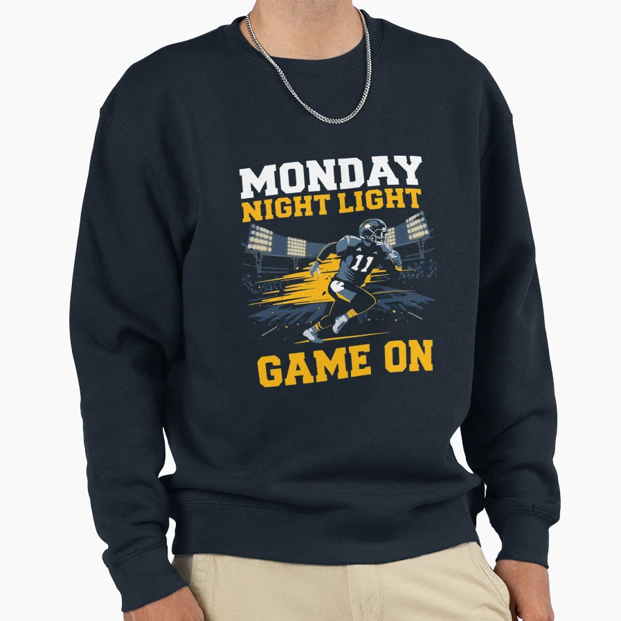 Under Lights Monday Night Sweatshirt - Streetwear Style for Adults - T-Shirt, Sweatshirt, Hoodie