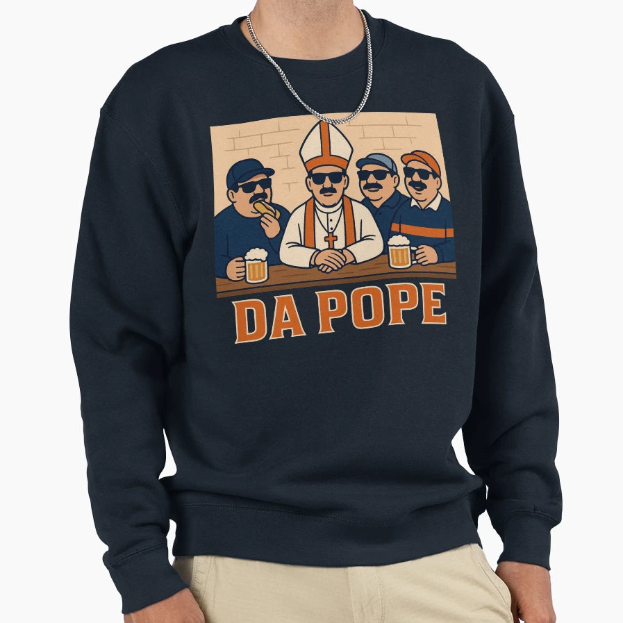 Da Pope Funny Chicago Fans Sweatshirt - Unique Graphic Men Women - T-Shirt, Sweatshirt, Hoodie