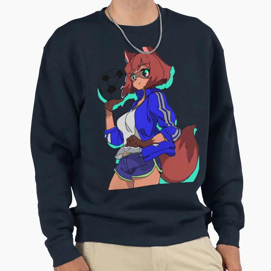 Soccer Fox Sweatshirt - Unique Graphic Unisex - T-Shirt, Sweatshirt, Hoodie