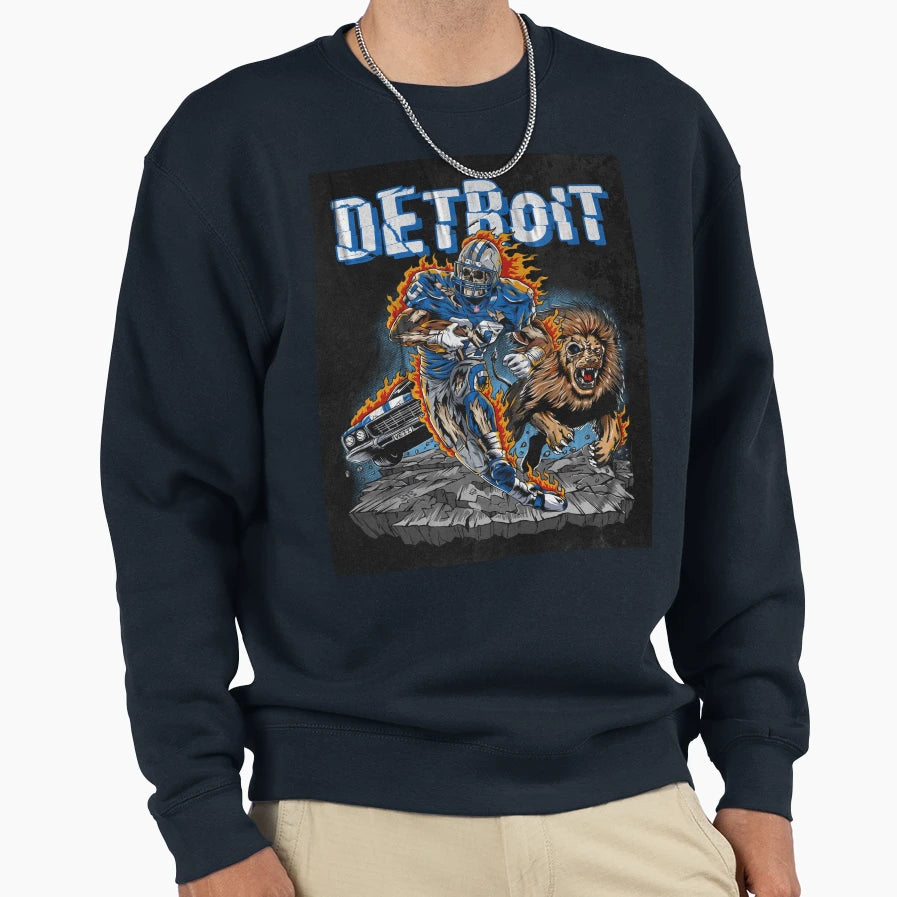 Detroit Lions Sweatshirt - Streetwear Style for Adults - T-Shirt, Sweatshirt, Hoodie