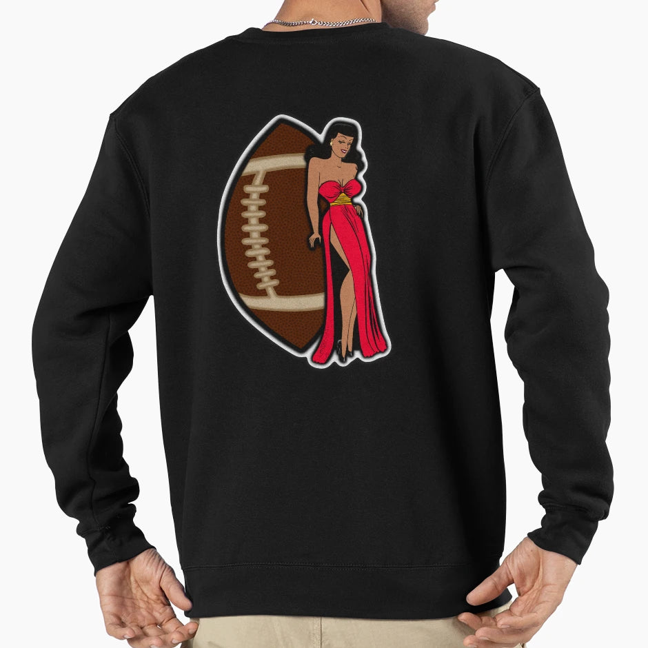 Kansas City Football Babe Sweatshirt - Custom Art Print Men Women - T-Shirt, Sweatshirt, Hoodie