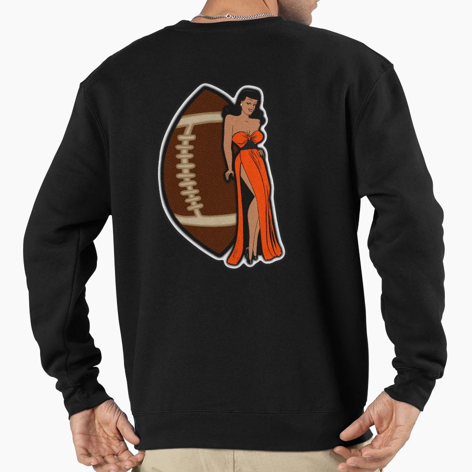 Cincinnati Football Babe Sweatshirt - Fun Novelty Design for Adults - T-Shirt, Sweatshirt, Hoodie