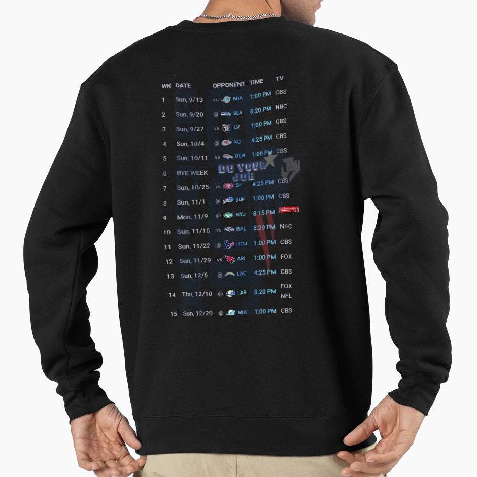 Patriots Gets Job Done Sweatshirt - Trendy Graphic for Adults - T-Shirt, Sweatshirt, Hoodie