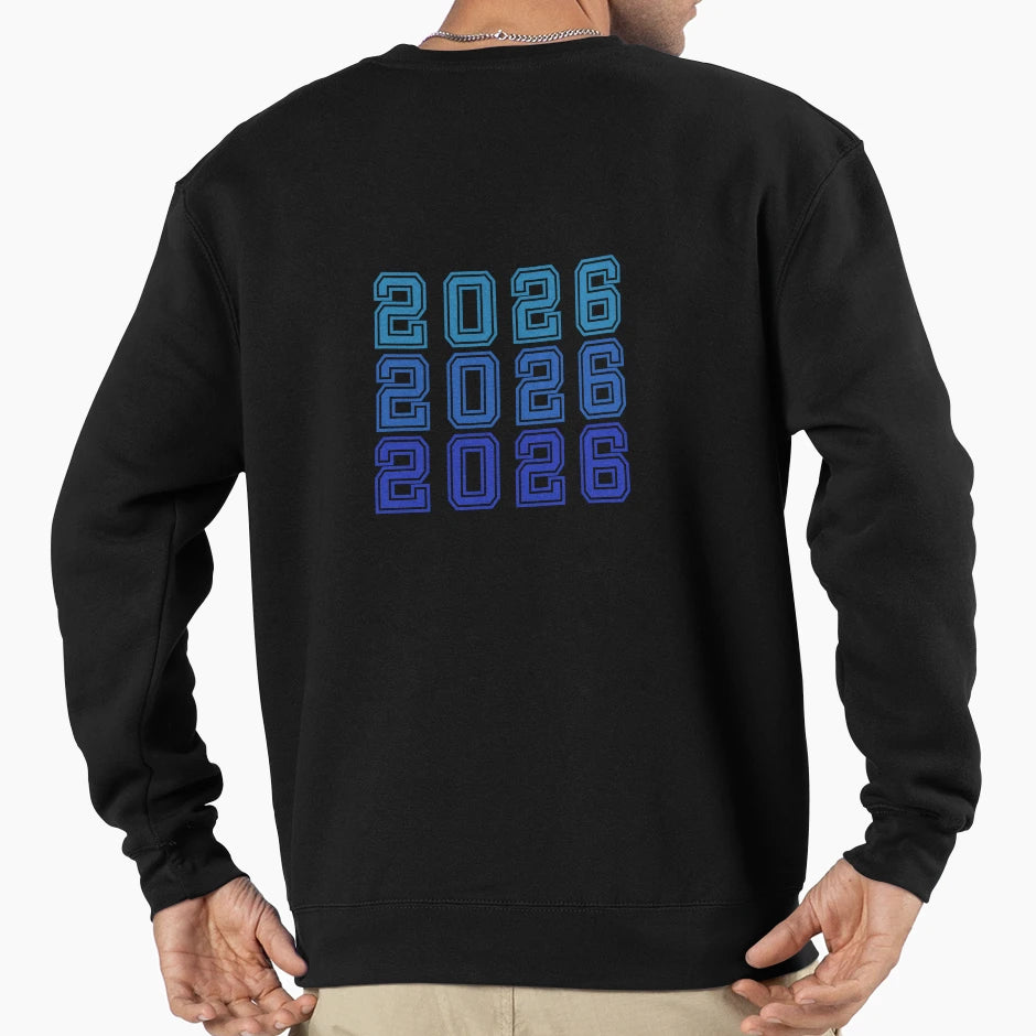 2026 Blue Sweatshirt - Custom Art Print for Adults - T-Shirt, Sweatshirt, Hoodie