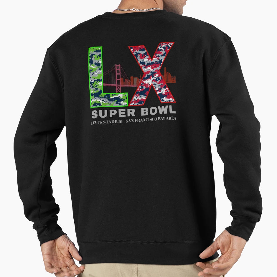 Super Bowl 2026 Sweatshirt - Custom Art Print for Adults - T-Shirt, Sweatshirt, Hoodie