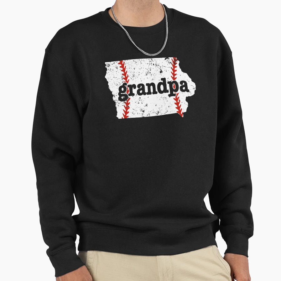 Iowa Baseball Grandpa Softball Grandpa T-Shirt - Fun Novelty Design Unisex - T-Shirt, Sweatshirt, Hoodie