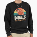 Milf I Love Football Sweatshirt - Minimalist Print for Adults - T-Shirt, Sweatshirt, Hoodie
