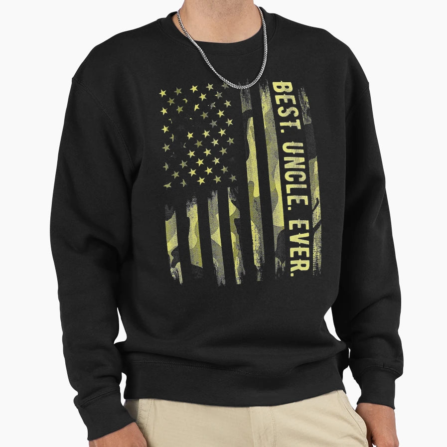 Mens Best Uncle Ever Veteran Uncle Sweatshirt - Aesthetic Graphic Unisex - T-Shirt, Sweatshirt, Hoodie