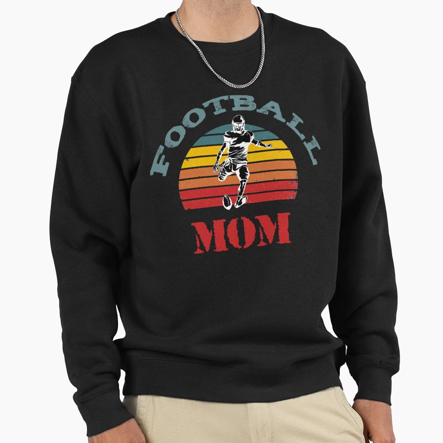Football Mom Guift Funny Football Sweatshirt - Minimalist Print for Adults - T-Shirt, Sweatshirt, Hoodie