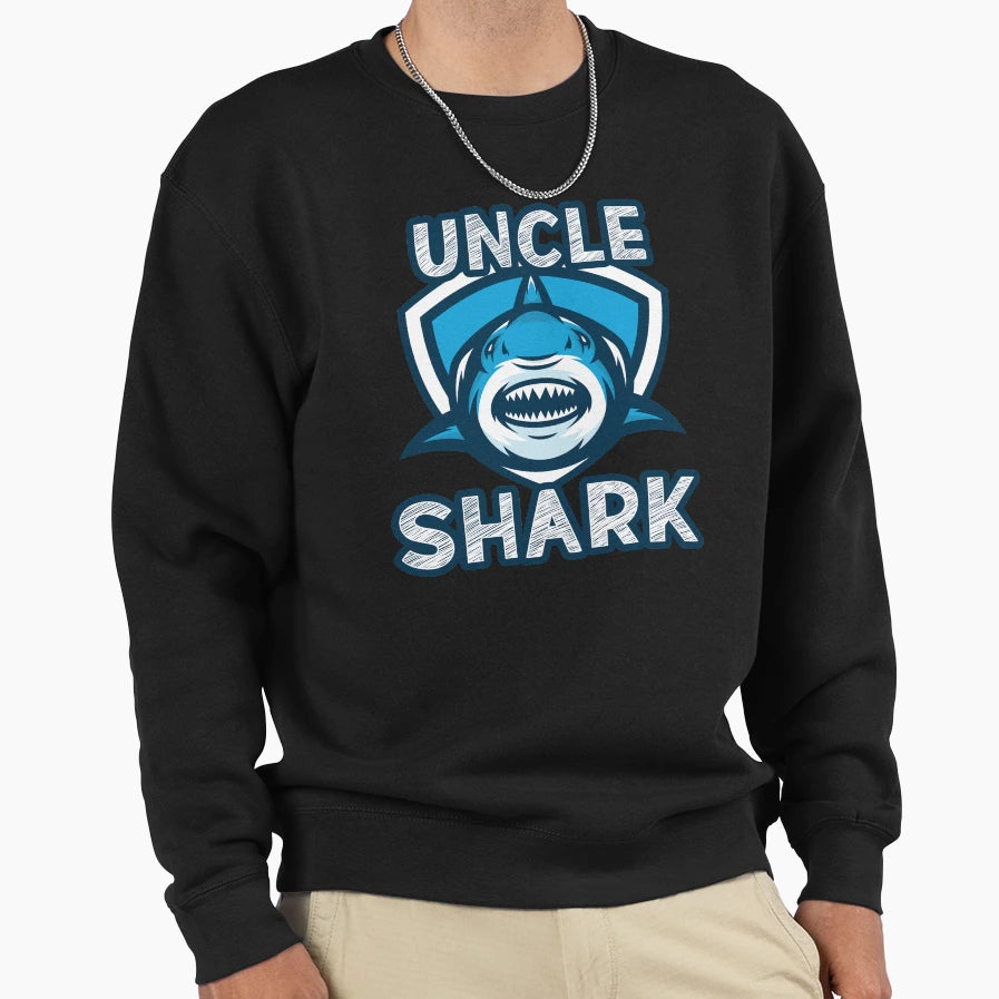 Uncle Shark Sweatshirt - Unique Graphic for Adults - T-Shirt, Sweatshirt, Hoodie