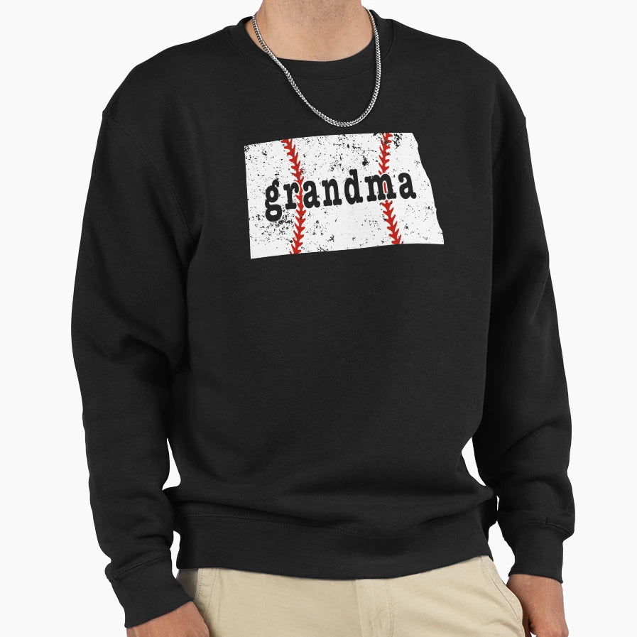 Baseball Grandma North Dakota Softball T-Shirt - Trendy Graphic Men Women - T-Shirt, Sweatshirt, Hoodie