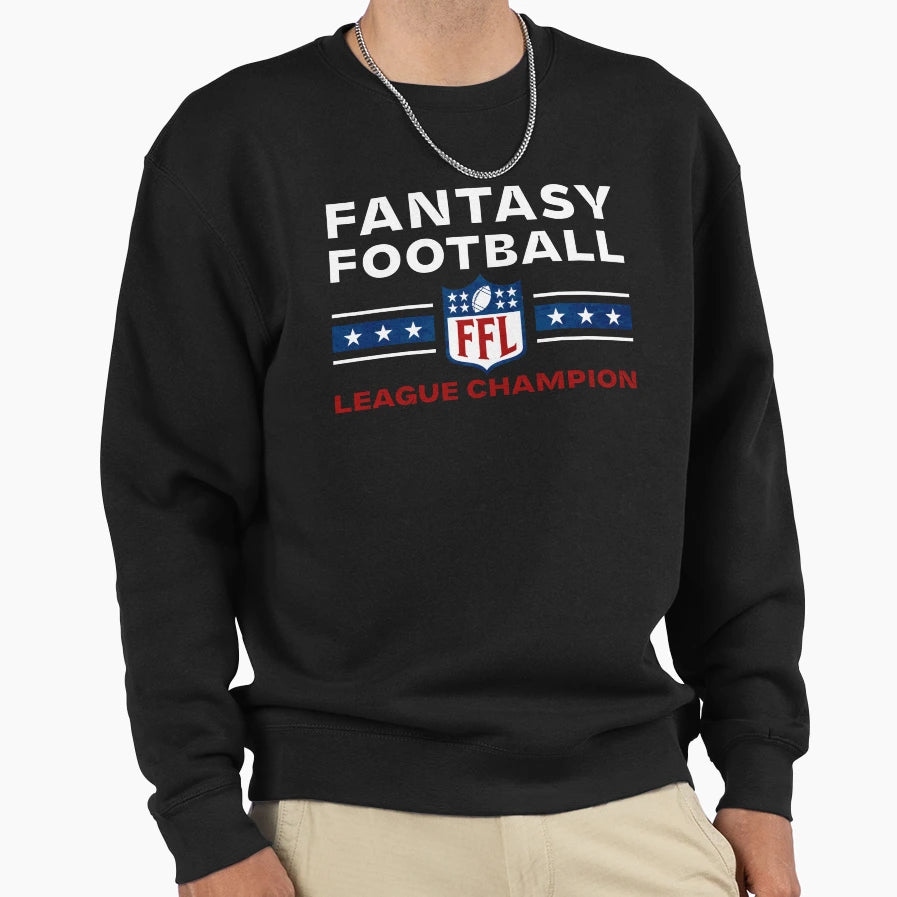 Fantasy Football League Champion Sweatshirt - Custom Art Print for Adults - T-Shirt, Sweatshirt, Hoodie