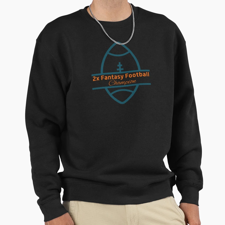 2X Football Champion Sweatshirt - Novelty Apparel for Adults - T-Shirt, Sweatshirt, Hoodie